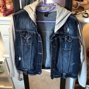 Jean/sweatshirt bomber jacket